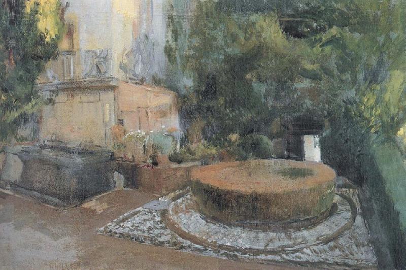 Joaquin Sorolla Fountain Garden oil painting image